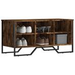 vidaXL Schoenenkast 90x38x45,5 cm bewerkt hout gerookt, Verzenden, Nieuw
