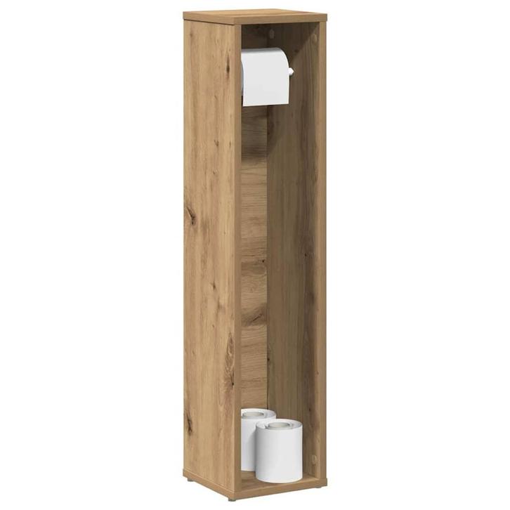 vidaXL Badkamerkast met rolhouder Artisan Oak 20,5x20x90 cm, Huis en Inrichting, Badkamer | Badkamermeubels, (Half)hoge kast, Nieuw