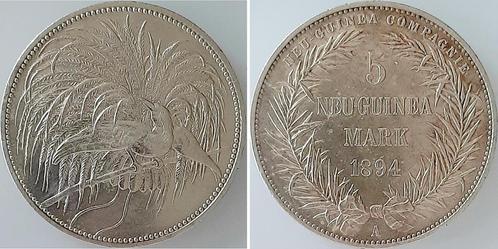 Duitsland 5 Mark Neuguinea 1894a, vz+, Postzegels en Munten, Munten | Europa | Niet-Euromunten, Verzenden