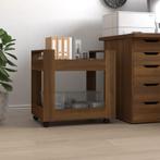 vidaXL Bureaukastje 60x45x60 cm bewerkt hout bruin, Verzenden, Nieuw