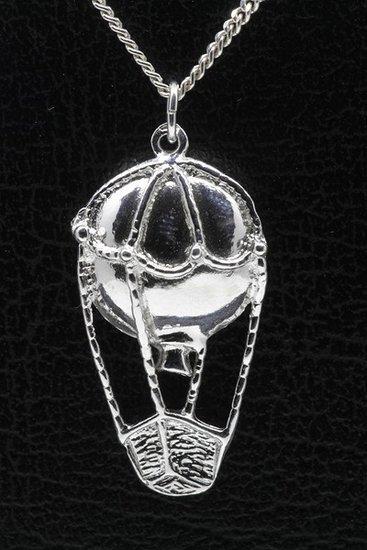 Zilveren Luchtballon ketting hanger, Sieraden, Tassen en Uiterlijk, Kettinghangers, Verzenden