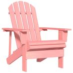 vidaXL Tuinstoel Adirondack massief vurenhout roze, Tuin en Terras, Tuinstoelen, Verzenden, Nieuw, Hout