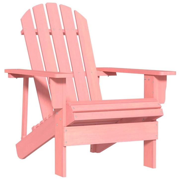 vidaXL Tuinstoel Adirondack massief vurenhout roze, Tuin en Terras, Tuinstoelen, Nieuw, Hout, Verzenden