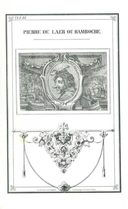 Portrait of Pieter van Laer, Antiek en Kunst, Kunst | Etsen en Gravures