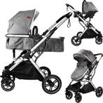 Ding Juna Grey/Silver 3-in-1 Combi Kinderwagen incl., Kinderen en Baby's, Kinderwagens en Combinaties, Verzenden, Nieuw