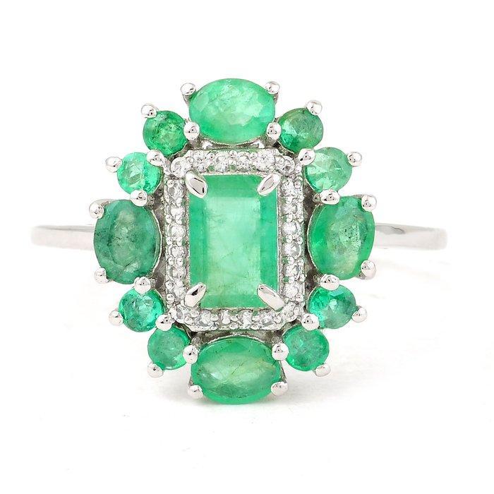 Zonder minimumprijs - Ring Platina - 1.52ct. tw. Smaragd -, Sieraden, Tassen en Uiterlijk, Ringen