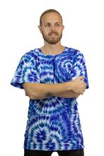 Blauwe Tie Dye Dashiki Shirt / Dashiki Jurk - Afrikaans shir, Kleding | Heren, Overige Herenkleding, Ophalen of Verzenden, Nieuw