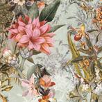 Profhome 381771-GU Bloemen behang floral mat groen roze, Huis en Inrichting, Stoffering | Behang, Verzenden