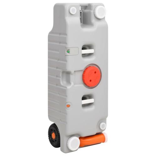 vidaXL Watertank op wielen 75 L grijs, Sport en Fitness, Bergsport en Wandelen, Nieuw, Verzenden