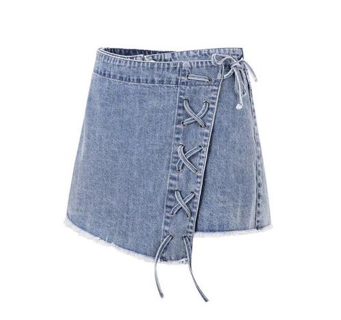 Skort with bows - Mini rokje met strikjes, Kleding | Dames, Rokken, Boven de knie, Blauw, Nieuw, Verzenden