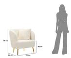 FAUTEUIL SOFFY MET KUSSEN CM 73X66X78, Huis en Inrichting, Fauteuils, Ophalen of Verzenden, Nieuw