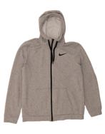 NIKE Mens Dri Fit Zip Hoodie Sweater Medium Grey Polyester, Kleding | Heren, Verzenden, Nieuw
