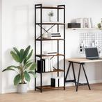 vidaXL Boekenkast Gerookt eiken 60 x 30 x 188 cm Bewerkt, Huis en Inrichting, Minder dan 50 cm, Verzenden, Nieuw, 150 tot 200 cm