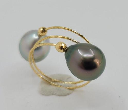 Ring - 18 karaat Geel goud - 8mm Tahitiaanse Parel, Sieraden, Tassen en Uiterlijk, Ringen