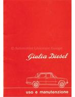 1976 ALFA ROMEO GIULIA DIESEL INSTRUCTIEBOEKJE ITALIAANS, Auto diversen, Handleidingen en Instructieboekjes