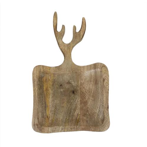 schaal/snijplank mango hout gewei 40cm, Huis en Inrichting, Woonaccessoires | Overige, Verzenden