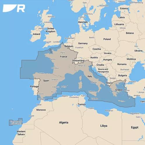 Raymarine LightHouse Waterkaart Middelandse Zeegebied, Watersport en Boten, Navigatiemiddelen en Scheepselektronica, Nieuw, Ophalen of Verzenden