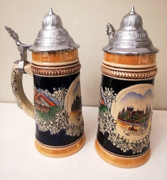 Bierpul (2) - Faience, Antiek en Kunst, Antiek | Glas en Kristal