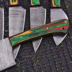 Keukenmes - Chefs knife - gevouwen staal, Pakka-hout -