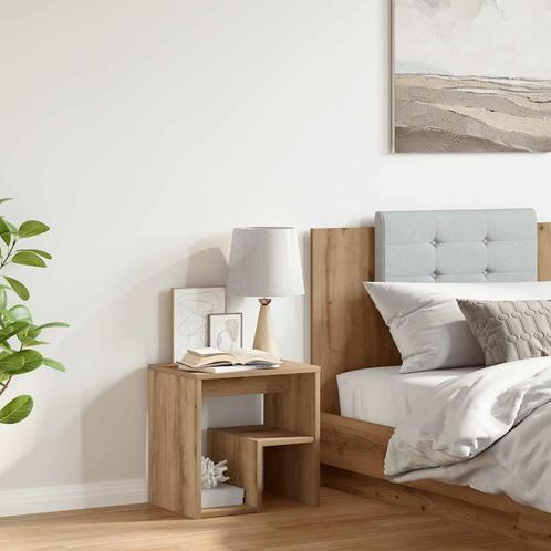 vidaXL Nachtkastje 40x30x40 cm bewerkt hout artisanaal, Huis en Inrichting, Slaapkamer | Nachtkastjes, Nieuw, Hout, Verzenden