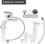 Spoelbak - Wasbak - Keuken - Graniet - 32x19x39 cm - Beige -, Verzenden, Zo goed als nieuw