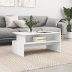 vidaXL Salontafel 90x55x42,5 cm bewerkt hout wit, 50 tot 100 cm, Verzenden, Nieuw, 50 tot 100 cm