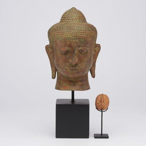 sculptuur, NO RESERVE PRICE - Sculpture Buddha Head - 30 cm, Antiek en Kunst, Kunst | Designobjecten