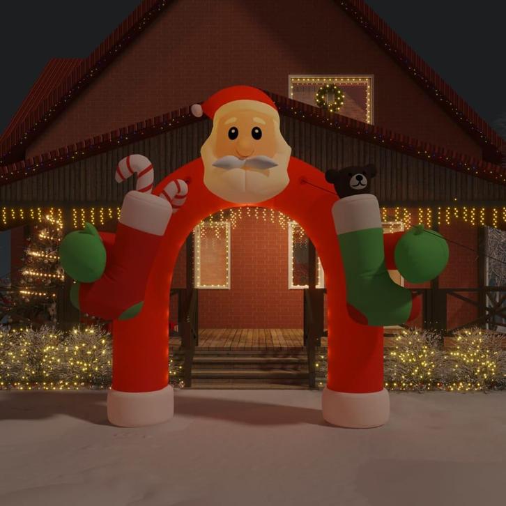 vidaXL Kerstboog opblaasbaar met LEDs 320 cm, Diversen, Kerst, Nieuw, Verzenden