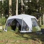 vidaXL Tent met LED 10-persoons snelontgrendeling lichtgroen, Caravans en Kamperen, Verzenden, Nieuw, Tot en met 2