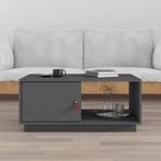vidaXL Salontafel 80x50x35,5 cm massief grenenhout grijs, Huis en Inrichting, Tafels | Salontafels, 50 tot 100 cm, Verzenden, Nieuw