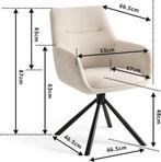 2dekans | Furnihaus Olivia Draaibare Eetkamerstoel – Met, Ophalen of Verzenden, Zo goed als nieuw