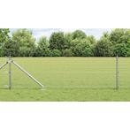 vidaXL Hecke met palen Zilver 0.6 x 100 m Staal, Verzenden, Nieuw, IJzer