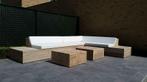 Design Loungehoekbank van  steigerhout,evt. met kussens
