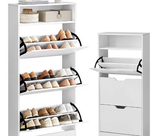 Smal 3-laags Schoenenrek met Klapladen voor Hal en Gang, Huis en Inrichting, Kasten | Schoenenkasten, Nieuw, Verzenden