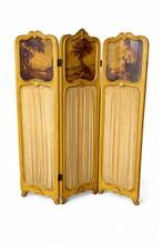 Scherm / kamerverdeler - Hout, Textiel - Antiek windscherm