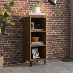 vidaXL Dressoir 34,5x32,5x90 cm bewerkt hout bruin, Minder dan 50 cm, Verzenden, Nieuw, 25 tot 50 cm