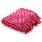 vidaXL Plaid vierkantjes 125x150 cm katoen roze, Verzenden, Nieuw, Roze