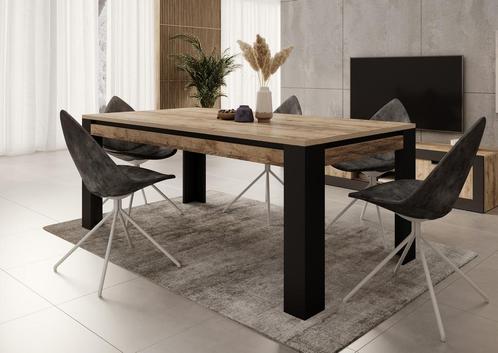 Meubella eetkamertafel eiken Eettafel Rechthoekig 195x100cm, Huis en Inrichting, Tafels | Eettafels, 150 tot 200 cm, Nieuw, 100 tot 150 cm