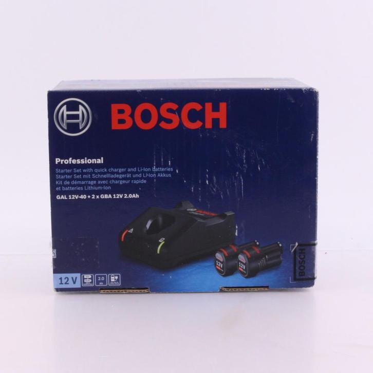 Bosch Professional 2 x GBA 12V 2.0Ah + GAL 12V-4 | NIEUW, Doe-het-zelf en Verbouw, Gereedschap | Machine-onderdelen en Toebehoren