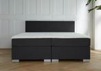 ACTIE! Boxspring Andorra 140 200 Zwart, Verzenden, Zwart, Nieuw, 140 cm