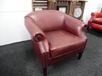 Chesterfield Maarssen ! Wijn Rood Leer Chesterfield Fauteuil, Huis en Inrichting, Fauteuils, Ophalen, Zo goed als nieuw, Leer
