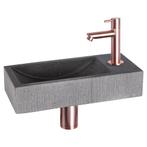 Fonteinset Differnz Ribble Natuursteen 38x18x8 cm Zwart Met, Ophalen of Verzenden, Nieuw, Overige typen