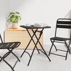 vidaXL Tuintafel inklapbaar 55x55x73 cm staal antraciet, Tuin en Terras, Tuintafels, Verzenden, Nieuw