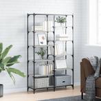 vidaXL Boekenrek 100x32x170 cm bewerkt hout en ijzer grijs, Huis en Inrichting, Kasten | Boekenkasten, 100 tot 150 cm, Verzenden