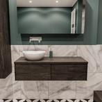 Badkamermeubel BWS Madrid Dark Brown 120 cm met Topblad en, Ophalen of Verzenden, Nieuw, Bad