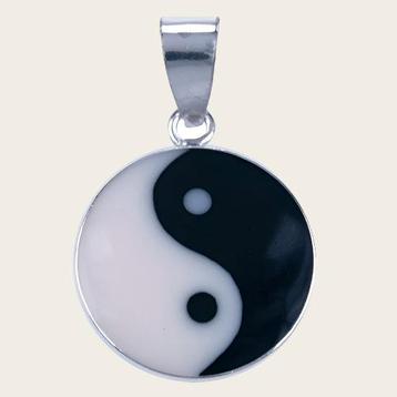 Zilveren Yin Yang ketting hanger - 12 mm beschikbaar voor biedingen