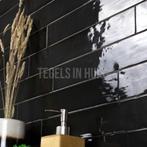 Equipe wandtegel manacor 6,5x40 zwart glans handvorm, Ophalen, Nieuw, 10 m² of meer, Wandtegels