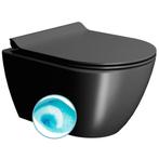 Wand Toilet Swirlflush Sapho Pura 36x50 cm Mat Zwart, Doe-het-zelf en Verbouw, Sanitair, Ophalen of Verzenden, Nieuw, Overige typen