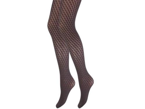 Fashion panty met wafelmotief - Mokka, Kleding | Dames, Leggings, Maillots en Panty's, Verzenden
