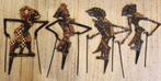 Marionet (4) - 4 Wayang Kulit puppets from Java - Hout -